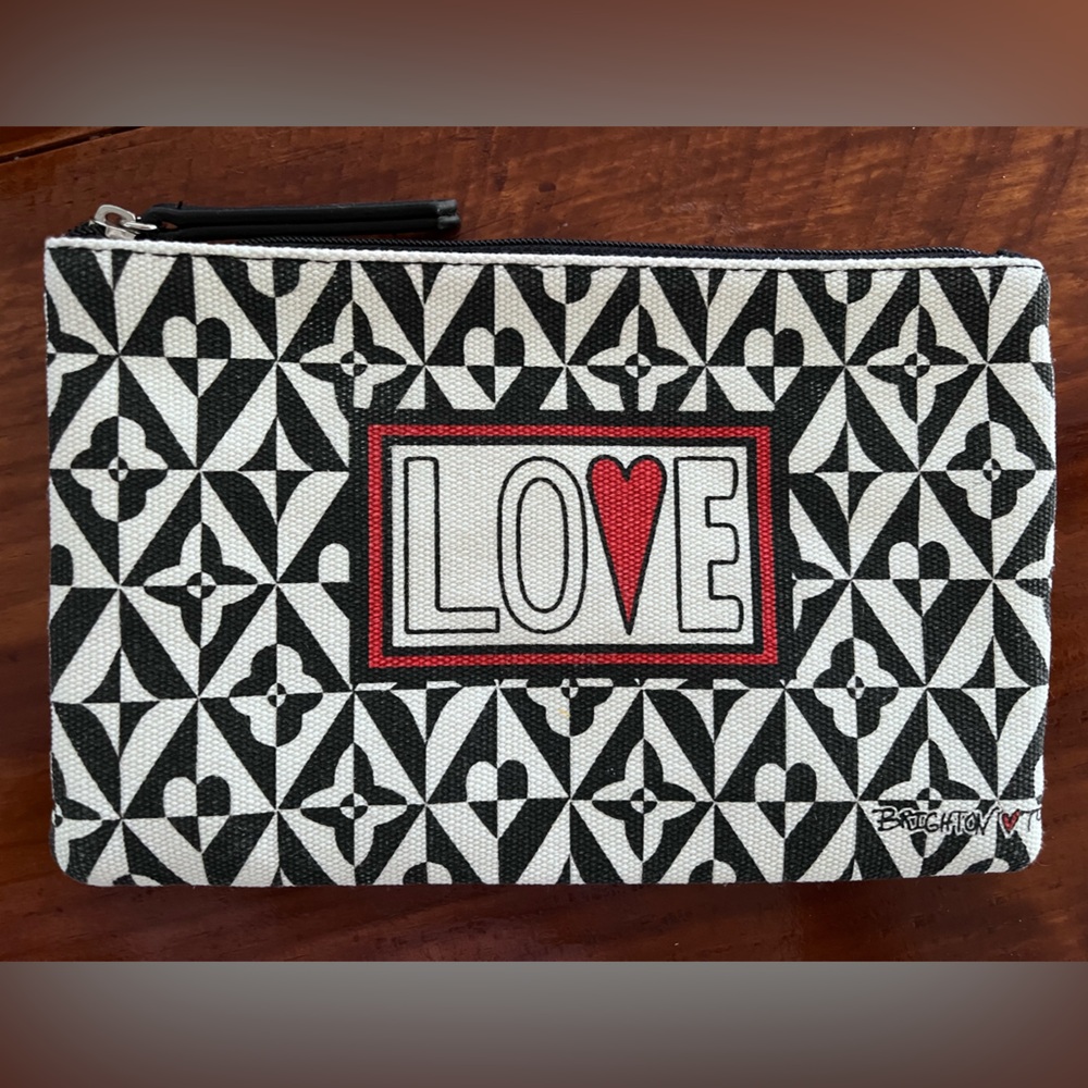 NWOT Limited Edition Brighton Love Zip Canvas Pouch